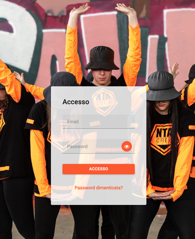 login pagina di accesso